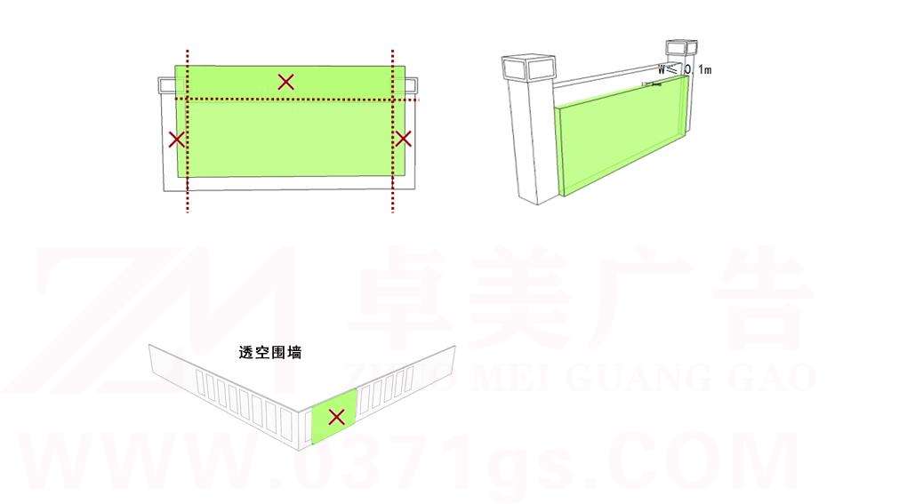 郑州围挡广告、单立柱双立柱广告牌制作规范